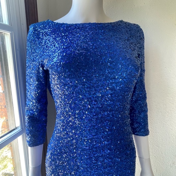 ASOS low back sequin midi dress - Picture 4 of 8